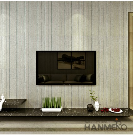 HANMERO Modern Style Embossing PVC Wallpaper Gray Home Decor