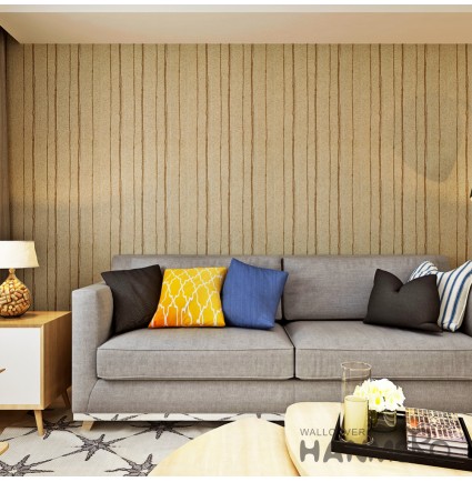 HANMERO Modern Style Embossing PVC Wallpaper Yellow Home Decor