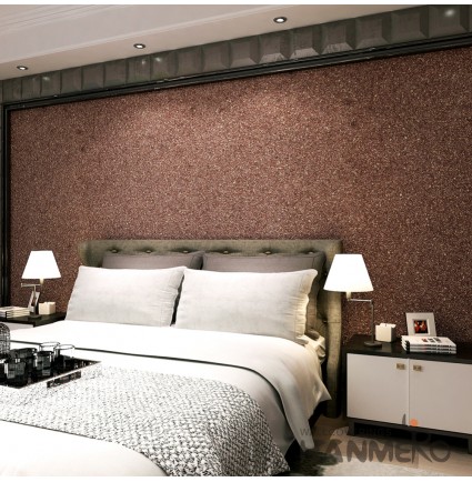 HANMERO European Style Embossing PVC Wallpaper Brown Home Decor