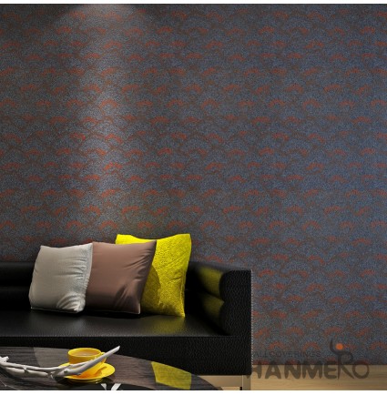 HANMERO Modern Embossing PVC Wallpaper Black Home Decor