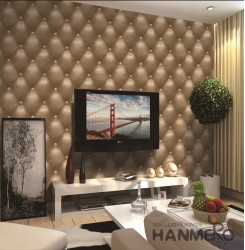 HANMERO 3D Sofa Brown Embossed Vinyl Wall Paper Murals 0.53*10M/roll Home Decor
