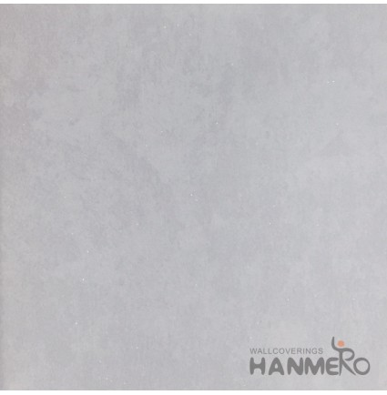 HANMERO Modern Solid Silver Color PVC Interior Wallpaper Decorative Embossed