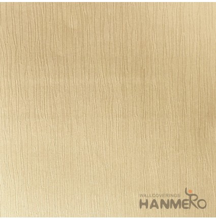HANMERO Modern Solid Gold Color PVC Interior Wallpaper Decorative Embossed