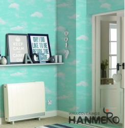 HANMERO Kids Cartoon Light Green Printed Non woven Wallpaper For Baby Interior R...