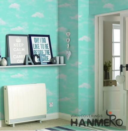 HANMERO Kids Cartoon Light Green Printed Non woven Wallpaper For Baby Interior Room