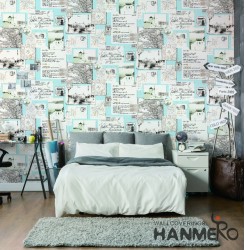 HANMERO Kids Cartoon Blue And Red Printed Non woven Wallpaper For Baby Interior ...