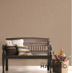 HANMERO Wall Decoration Modern PVC Foam Solid Brown Room Interior Wallpaper