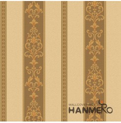 HANMERO Wall Decoration European PVC Foam Floral Gold Room Interior Wallpaper