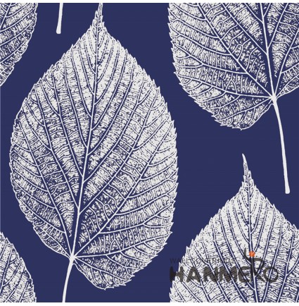 HANMERO 3D Natural Embossing PVC Wallpaper 20.86*393inches Blue Home Decor