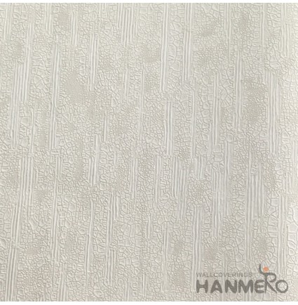 HANMERO European Deep Embossed PVC Cream Crack Wallpaper 580g 0.53*10M/Roll