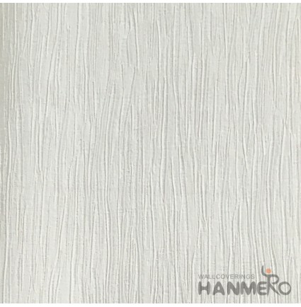 HANMERO European Deep Embossed PVC Cream Solid Wallpaper 580g 0.53*10M/Roll