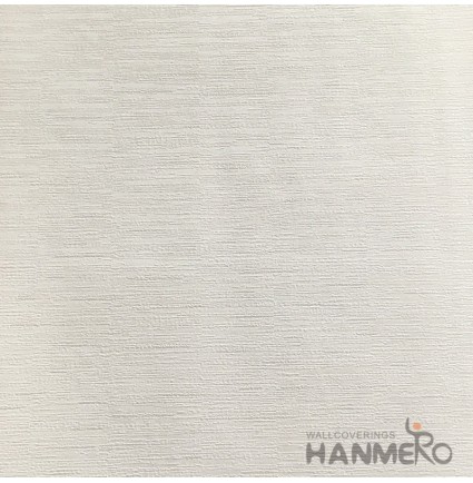 HANMERO Modern Deep Embossed PVC Cream Solid Wallpaper 580g 0.53*10M/Roll