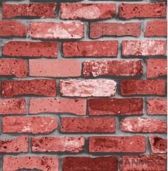 HANMERO Embossed Modern Red Brick PVC Wallpaper For Home Interior Decoration