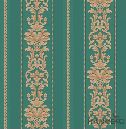 HANMERO Embossed European Floral Green PVC Wallpaper For Home Interior Decoration