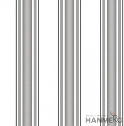 HANMERO Embossed Modern Stripes Grey PVC Wallpaper For Home Interior Decoration