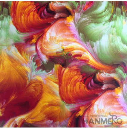 HANMERO New 3D PVC Foaming Modern Abstract Oil Painting Wallpaper 0.53*10M/Roll With SGS