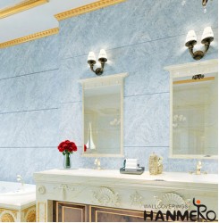 HANMERO Modern Blue Printed PVC Waterproof MCM Wallpaper 0.686*10M/roll Home Décor