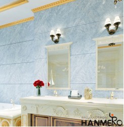 HANMERO Modern Blue Printed PVC Waterproof MCM Wallpaper 0.686*10M/roll Home Dé...