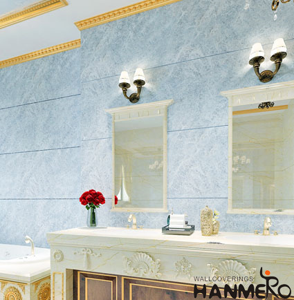 HANMERO Modern Blue Printed PVC Waterproof MCM Wallpaper 0.686*10M/roll Home Décor