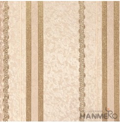 HANMERO Standard Floral PVC Wallpaper European Yellow 0.53*10M/Roll For Room Wal...