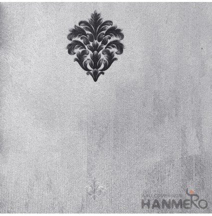 HANMERO Standard Floral PVC Wallpaper European Grey 0.53*10M/Roll For Room Wall