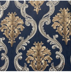 HANMERO Standard Floral PVC Wallpaper European Blue 0.53*10M/Roll For Room Wall