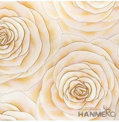 HANMERO 3D PVC Modern Yellow Wallpaper Floral 0.53*10M/Roll For Home Room Decor