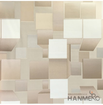 HANMERO 3D PVC Modern Yellow Wallpaper Geometric 0.53*10M/Roll For Home Room Decor