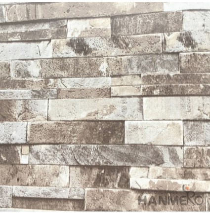 HANMERO 3D PVC Modern Brown Wallpaper Brick 0.53*10M/Roll For Home Room Decor