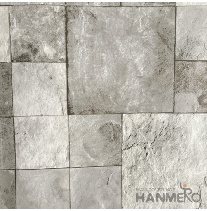 HANMERO 3D PVC Modern Grey Wallpaper Brick 0.53*10M/Roll For Home Room Decor