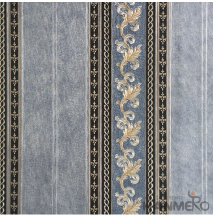 HANMERO European Vinyl Embossed Floral Grey Wallpaper For Bedding Living Room