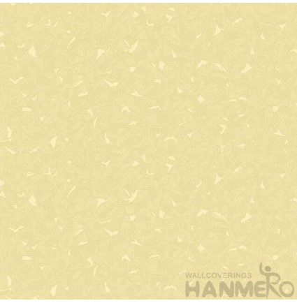  HANMERO PVC Yellow Modern Style Embossed Wallpaper0.53*10M/Roll For Interior Room