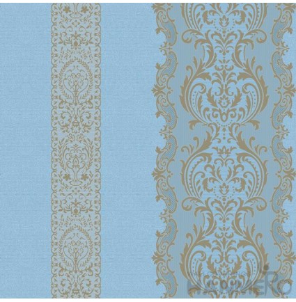 HANMERO PVC Floral Blue European Embossed Wallpaper 0.53*10M/Roll For Interior Room
