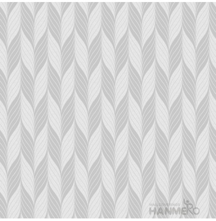 HANMERO PVC Leaf Silver Modern Embossed Wallpaper 0.53*10M/Roll For Interior Room