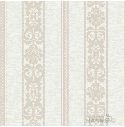  HANMERO PVC Floral Beige European Embossed Wallpaper 0.53*10M/Roll For Interior Room