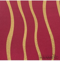 HANMERO Modern 0.53*10M/Roll PVC Wallpaper With Red Stripes Embossed Surface