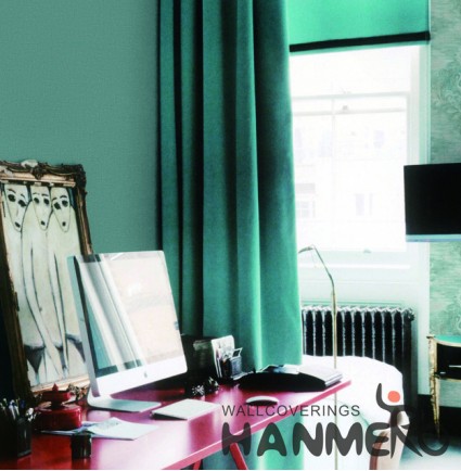 HANMERO Modern Green Printed Vinyl Wallpaper 0.53*10M/roll For Room Decoration