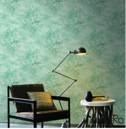 Hanmero European Green Printed Vinyl Wallpaper 0.53*10M/roll For Room Decoration