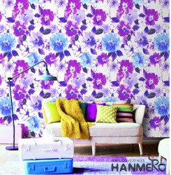 Hanmero Country Floral Printed Vinyl Wallpaper 0.53*10M/roll For Room Decoration