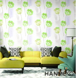 Hanmero Pastoral Floral Printed Vinyl Wallpaper 0.53*10M/roll For Room Decoratio...