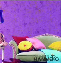 Hanmero Modern Purple Printed Vinyl Wallpaper 0.53*10M/roll For Room Decoration