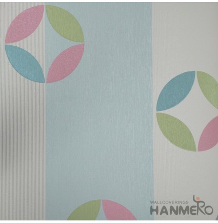 HANMERO Modern Embossed Multicolor Vinyl Wallpaper With Geometric For Interior Wall
