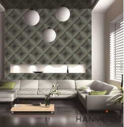 Hanmero Modern 3D Geometric 3D Hugh Mouse Color Embossed PVC Wallpaper 0.53*10M/...