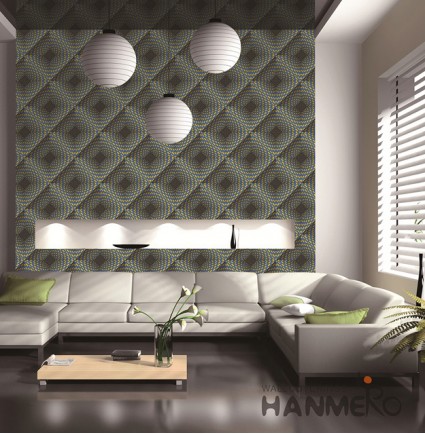 Hanmero Modern 3D Geometric 3D Hugh Mouse Color Embossed PVC Wallpaper 0.53*10M/roll Interior Home 