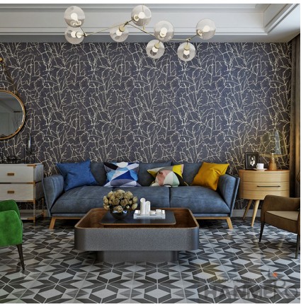 HANMERO High-end Household Decor Plant Fiber Particle Wallpaper with Beautiful Designs and Excellent Quality from China