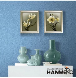 HANMERO Special Technology Mica Wallpaper of Blue Color for Bedroom Livingroom W...