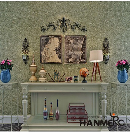 HANMERO Best Selling Economical Non-woven Paper Base Mica Wallpaper for TV Background Decoration