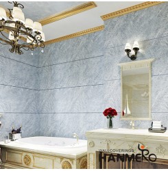 HANMERO Durable Hotels Bathroom Waterproof Wallpaper MCM Soft Stone Patches with...