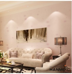 Hanmero Rural Style Long Murals Dandelion Pattern Cozy Non-woven Wallpaper Rolls for Living Bedroom Study - Light Purple
