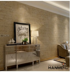 HANMERO English Vintage Wallpaper Murals Non-woven Wallcoverings Painted for Bedrooms, Living Room, Hotel, Beige, 0.53M x 10M